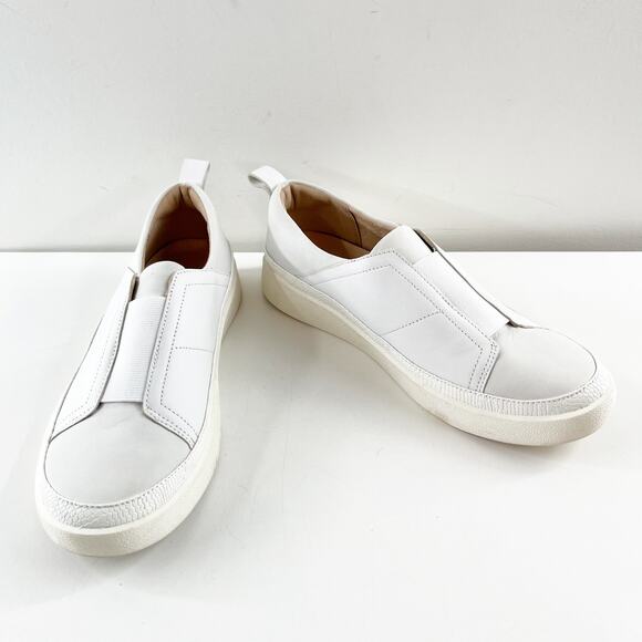 Vionic Zinah Leather Round Toe Flat Slip On Casual Sneaker White 7.5 - Picture 4 of 10